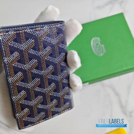QC Goyard Saint Pierre Blue Card Holder