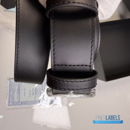 QC Prada Black Saffiano Leather Belt