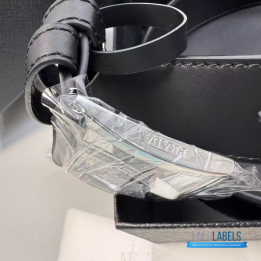 QC Prada Black Saffiano Leather Belt