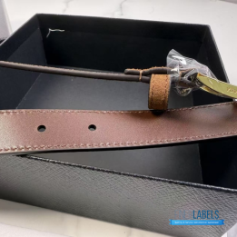QC Prada Cocoa Brown Suede Belt