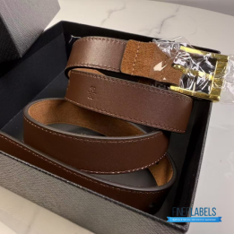 QC Prada Cocoa Brown Suede Belt