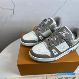 Louis Vuitton LV Trainer sneakers in a white and grey colorway