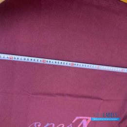 QC Louis Vuitton Embroidered LV Vers Maroon T-shirt