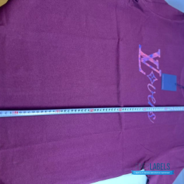 QC Louis Vuitton Embroidered LV Vers Maroon T-shirt