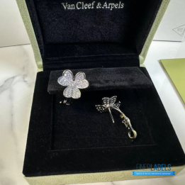 QC VCA Frivole White Gold Diamond Earrings