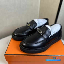 Hermès Icone loafers in black calfskin