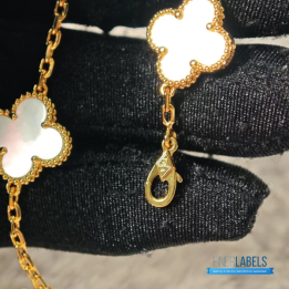 QC VCA Vintage Alhambra 5 Motifs bracelets in 18K yellow gold