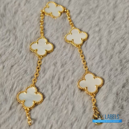 QC VCA Vintage Alhambra 5 Motifs bracelets in 18K yellow gold