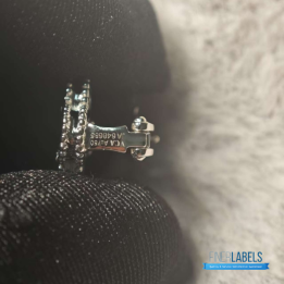 VCA Vintage Alhambra earrings featuring mother-of-pearl in 18K white gold