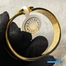 QC Hermès Clic Clac H Bracelet Black Enamel