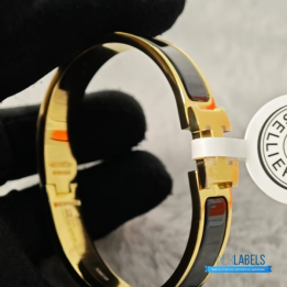 QC Hermès Clic Clac H Bracelet Black Enamel