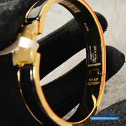 QC Hermès Clic Clac H Bracelet Black Enamel