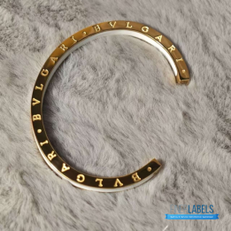 QC Bvlgari B.zero1 White Ceramic and Rose Gold Open Cuff Bracelet