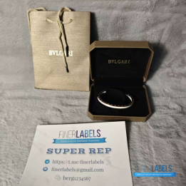 QC Bvlgari B.zero1 White Ceramic and Rose Gold Open Cuff Bracelet