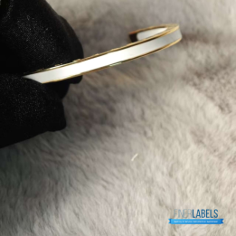 QC Bvlgari B.zero1 White Ceramic and Rose Gold Open Cuff Bracelet
