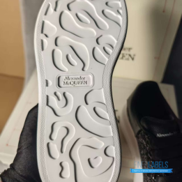 QC Alexander McQueen Oversized Black Glitter Women's Sneakers