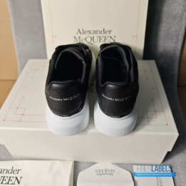 QC Alexander McQueen Oversized Black Glitter Women's Sneakers