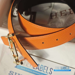QC Hermès Reversible Leather Belt in a classic H-shaped buckle