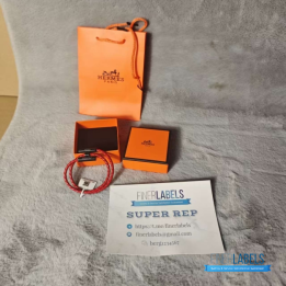 QC Hermès Tournis Tresse Bracelet Red