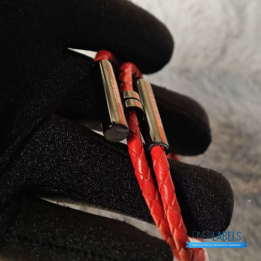 QC Hermès Tournis Tresse Bracelet Red