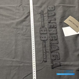 QC Balenciaga Distressed Logo Grey T-shirt