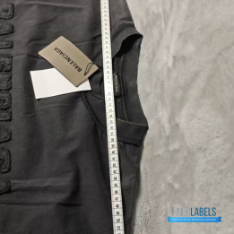 QC Balenciaga Distressed Logo Grey T-shirt