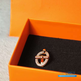 QC Hermès 18K Rose Gold Diamond Adage Ring