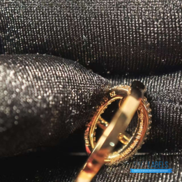 QC Hermès 18K Rose Gold Diamond Adage Ring