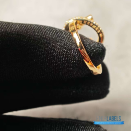 QC Hermès 18K Rose Gold Diamond Adage Ring