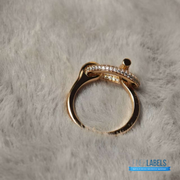 QC Hermès 18K Rose Gold Diamond Adage Ring