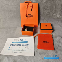 QC Hermès 18K Rose Gold Diamond Adage Ring