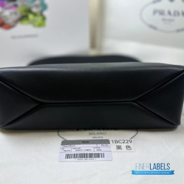 QC Prada Aimee Zipped Medium Black Shoulder Bag
