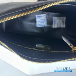 QC Prada Aimee Zipped Medium Black Shoulder Bag
