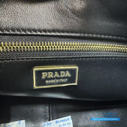QC Prada Aimee Zipped Medium Black Shoulder Bag