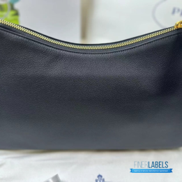 QC Prada Aimee Zipped Medium Black Shoulder Bag
