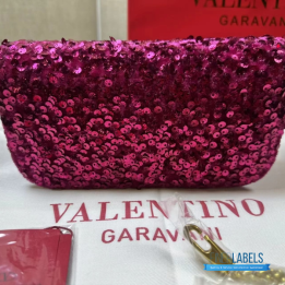 QC Valentino Garavani Locò Sequin Shoulder Bag