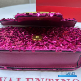 QC Valentino Garavani Locò Sequin Shoulder Bag