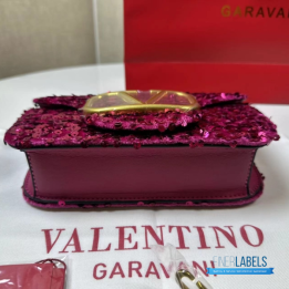 QC Valentino Garavani Locò Sequin Shoulder Bag