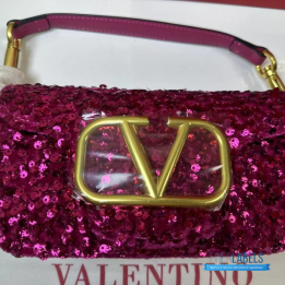 QC Valentino Garavani Locò Sequin Shoulder Bag