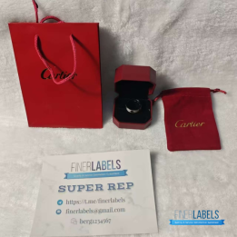 QC Cartier White Gold, Diamond, and Ceramic Love Ring