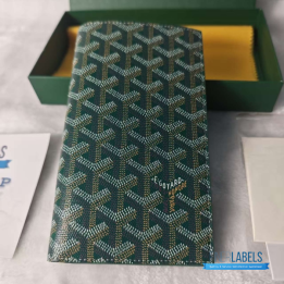 QC Goyard Saint Pierre Green Passport Holder