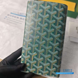 QC Goyard Saint Pierre Green Passport Holder
