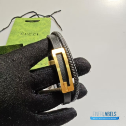 QC Gucci Leather Bracelet