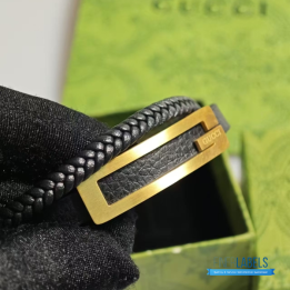 QC Gucci Leather Bracelet