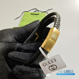 QC Gucci Leather Bracelet