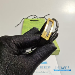 QC Gucci Leather Bracelet
