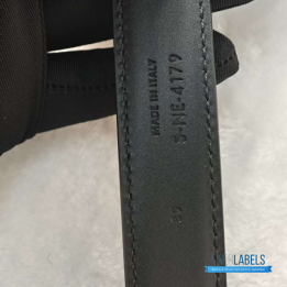 QC Celine Triomphe Belt in Black Leather with a Gold Buckle