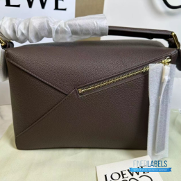QC Loewe Small Puzzle Edge Bag in Taupe or Brown