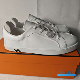 QC Hermes White Sneakers