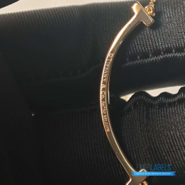 QC Tiffany & Co. T Smile Diamond Pendant Necklace